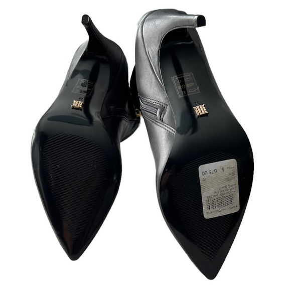 REISS Caia High Heel Over The Knee Black Leather Boots Women's Size 8 - Picture 11 of 11